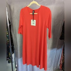 3/4 Sleeve Swing Tunic - True Red - Agnes & Dora